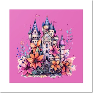 Vintage Magical Garden palace Botanical Princess Castle Posters and Art